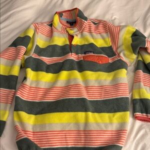 Patagonia Striped Fleece Pullover Sweater